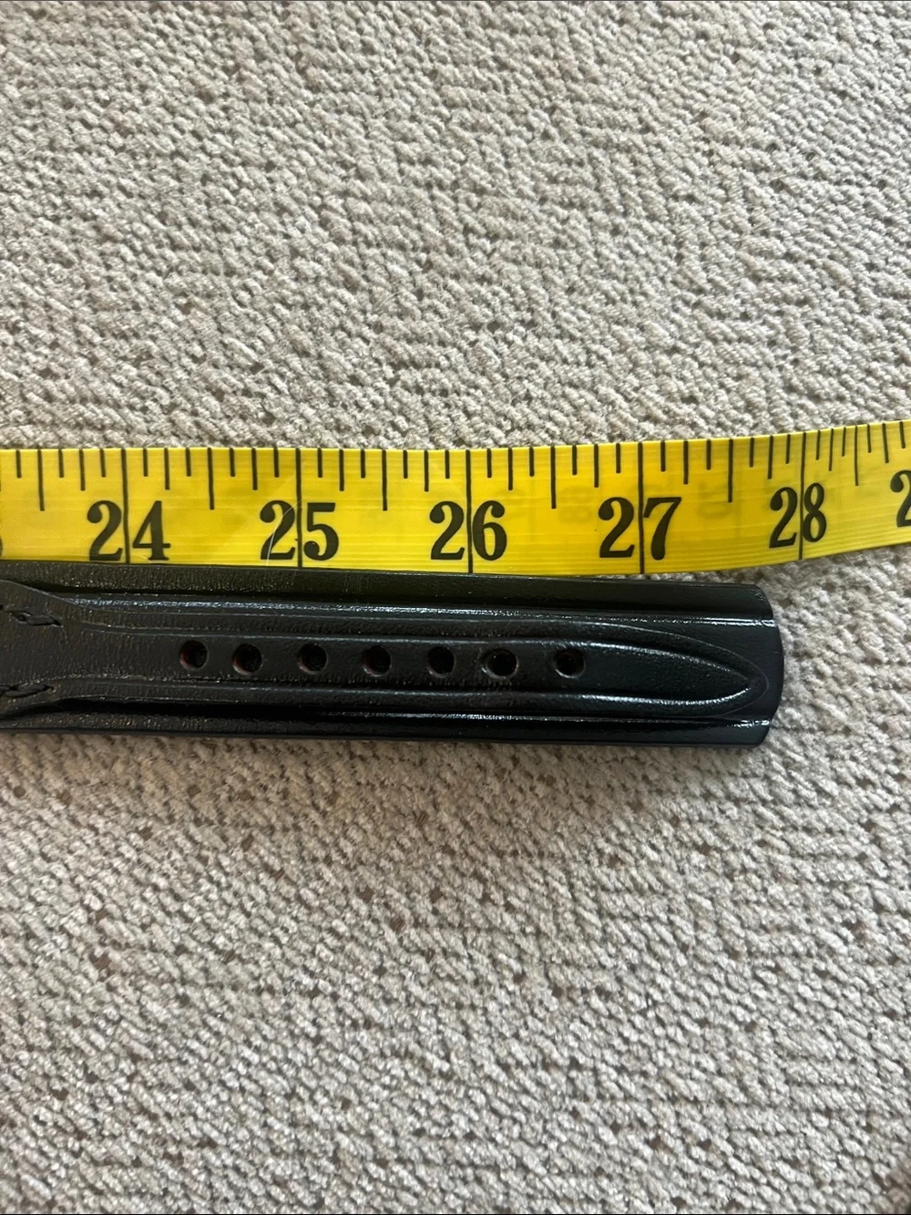 Don Hume Classic Black Leather Belt with Gold Buckle vintage